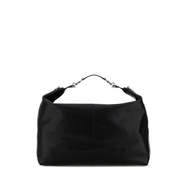 Gucci Black Leather Shopping Bag Blackvrv Borse A Mano - Men