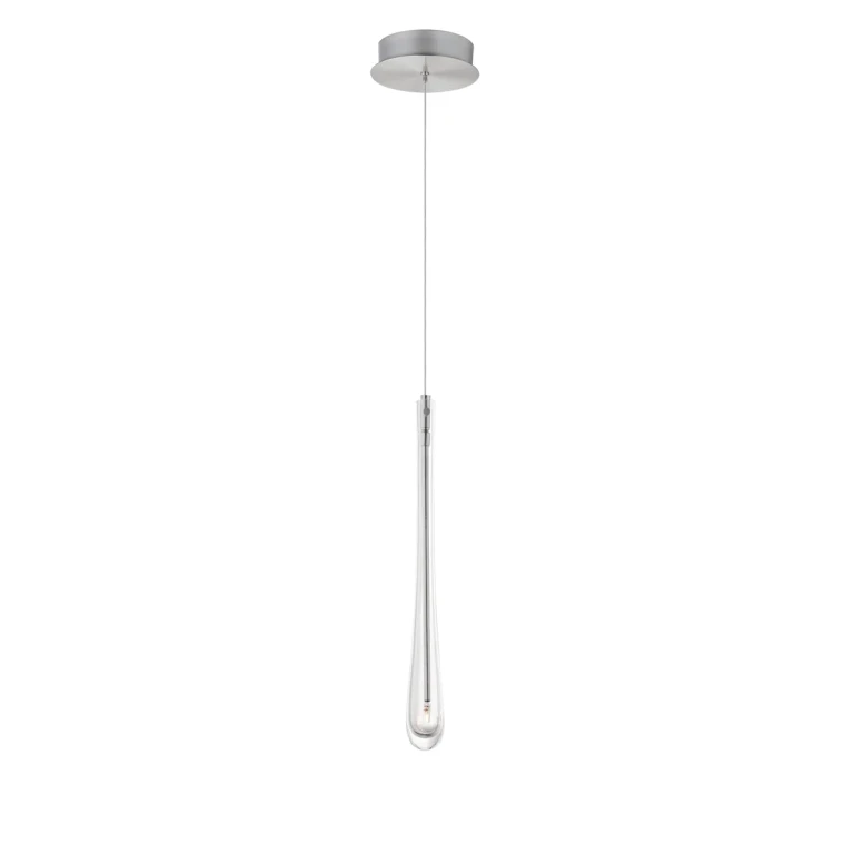 Satin Nickel LED Pendant from the Stillo Collection