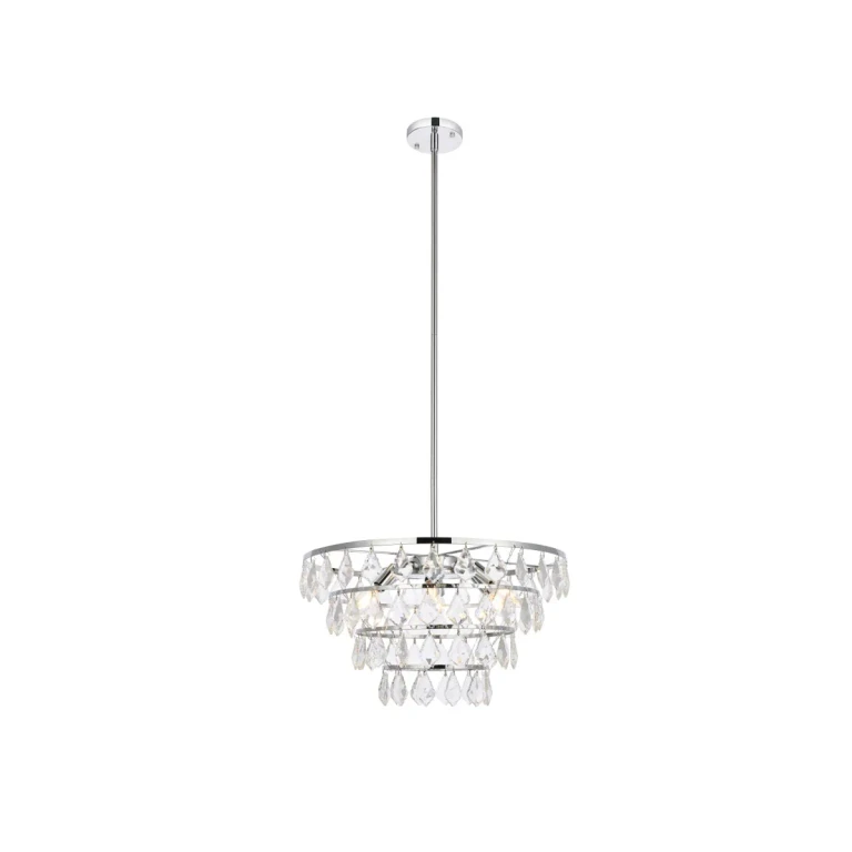 Chrome Six Light Pendant from the Ella Collection