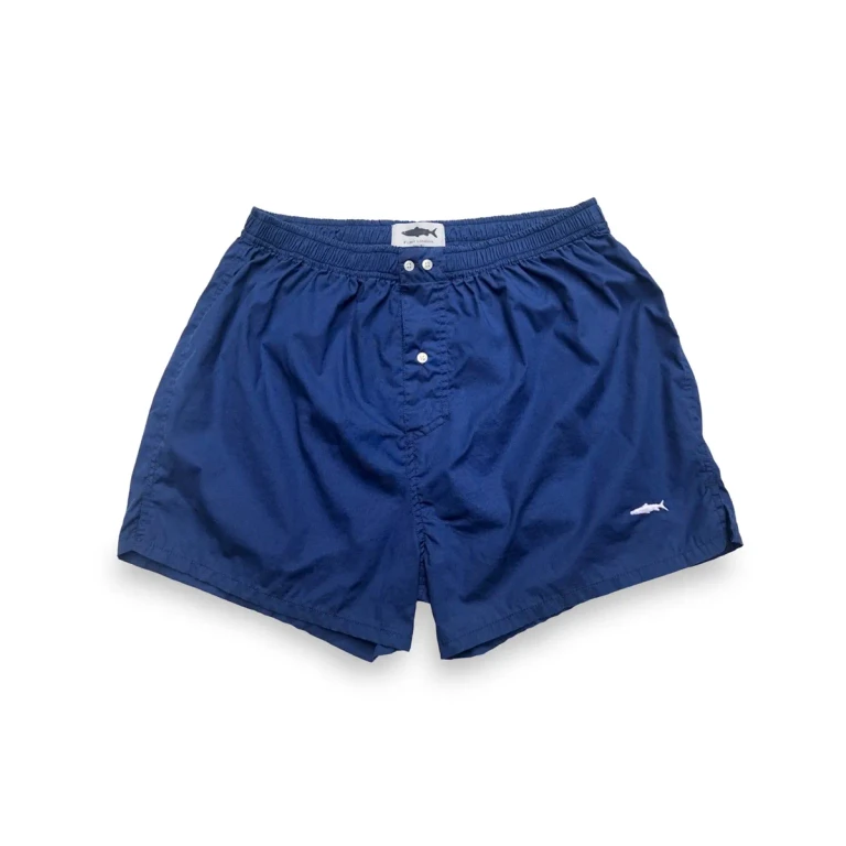 Navy Blue Cotton Boxer Shorts