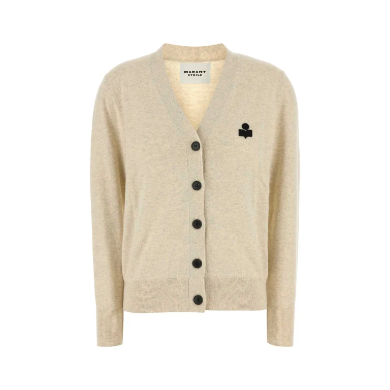 Marant Étoile Melange Cream Cotton Blend Karina Cardigan
