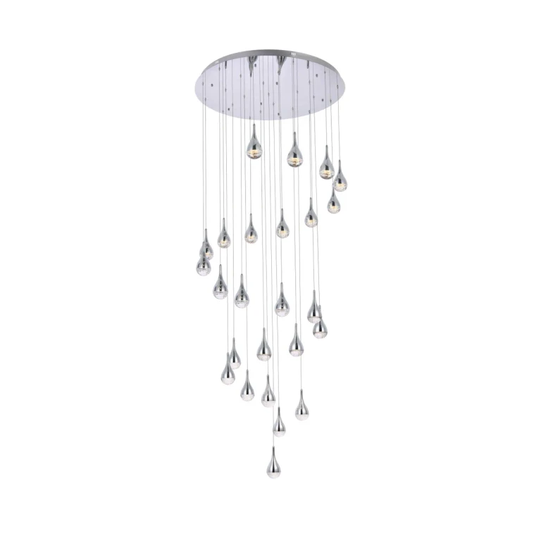 chrome LED Chandelier from the Amherst Collection
