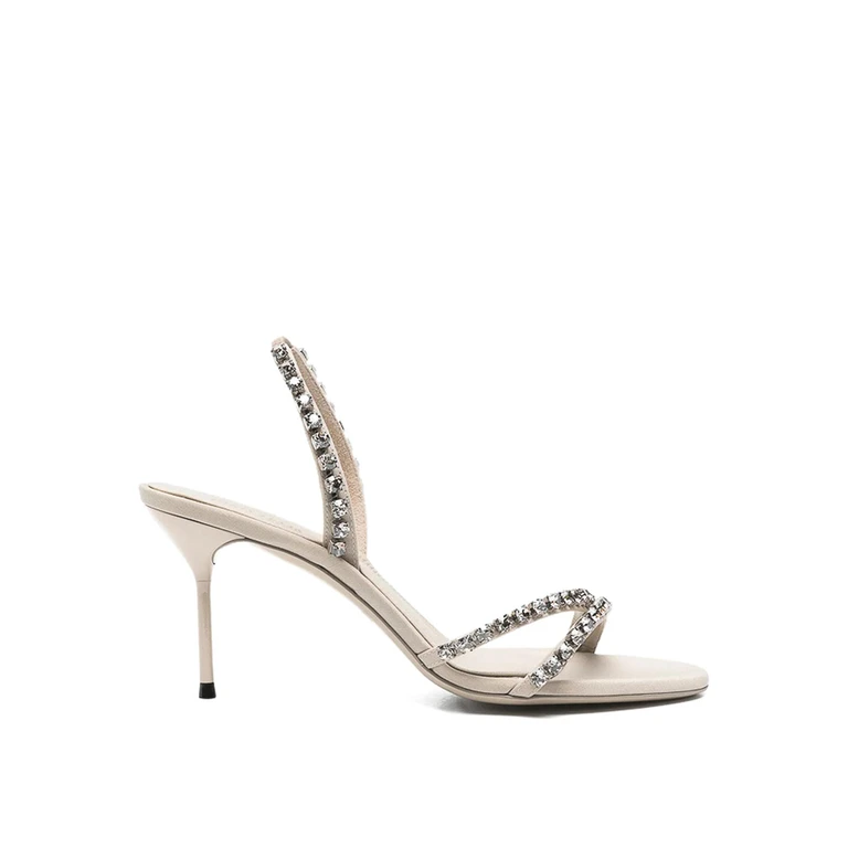 Sandalias de tacón de aguja Lidia con cristales de Paris Texas