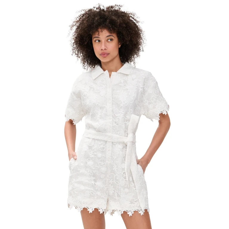 Line & Dot Tosca Romper White XS