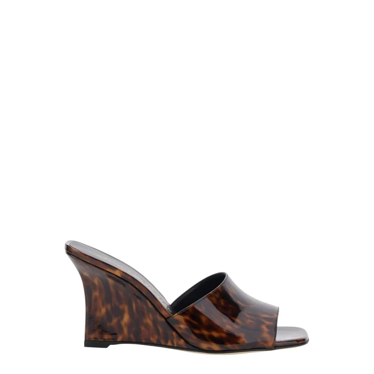 Stuart Weitzman Wedges vinnie Wedge Mule 85 Brown With 8.5 Cm Heel In Leather Women