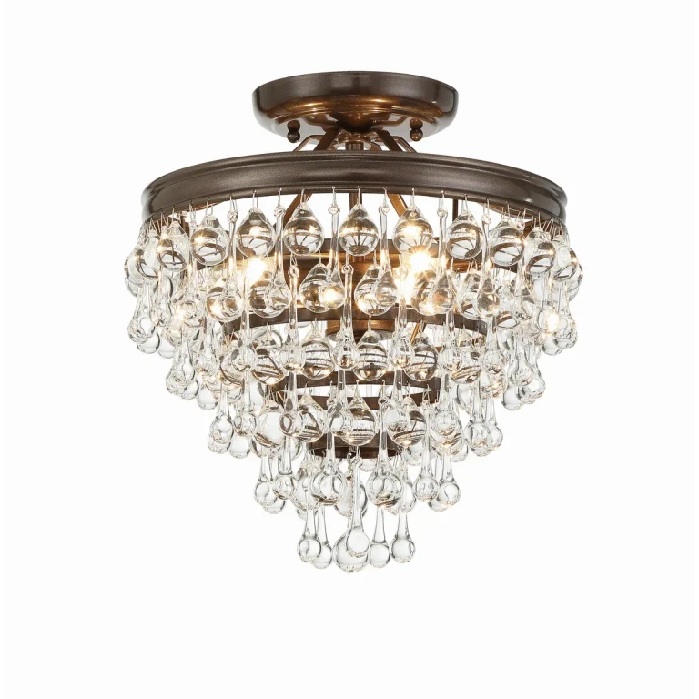 Calypso 3-Light 12" Ceiling Light in Vibrant Bronze