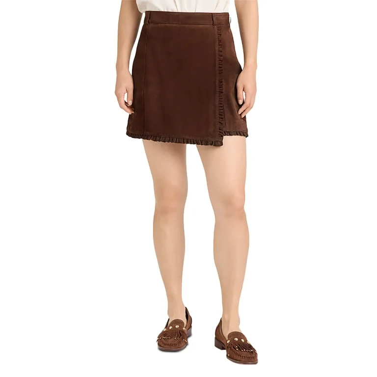 Cinq a Sept Suede Scotlyn Skirt
