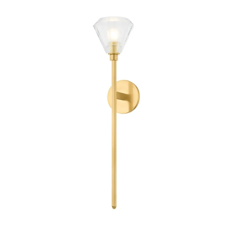 Aged Brass Wall Sconce from the Maspeth Collection