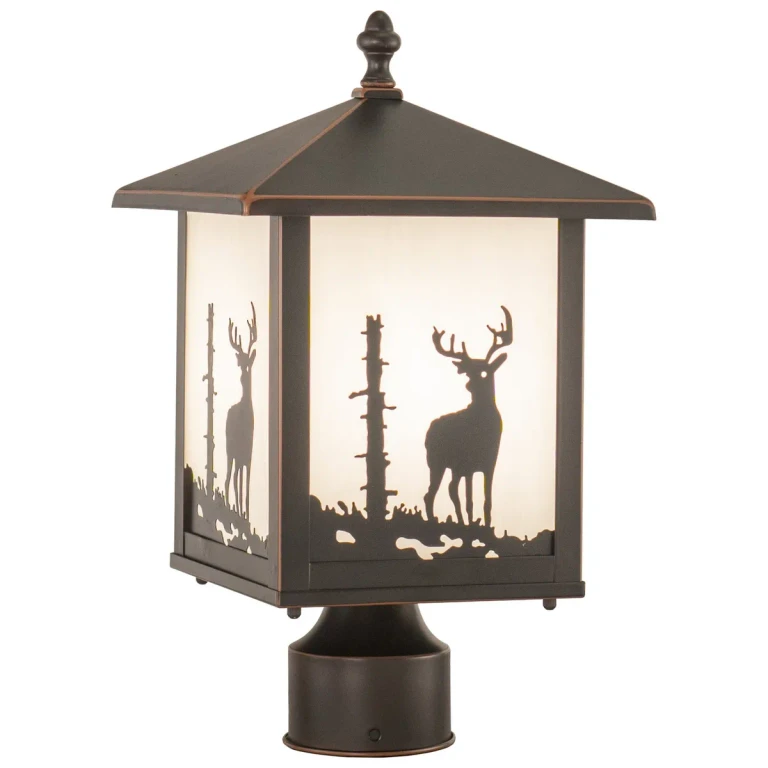 Burnished Bronze One Light Outdoor Post Mount from the Bryce Collection