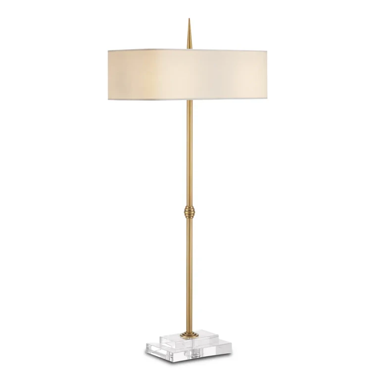 Antique Brass Clear Table Lamp from the Caldwell Collection