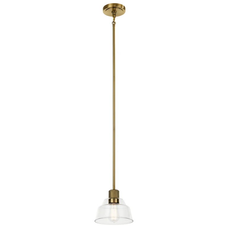 Eastmont Industrial Mini Pendant in Brushed Brass