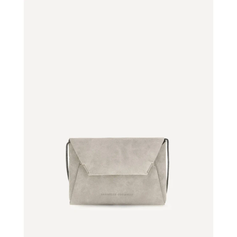 Pochette Brunello Cucinelli BC Duo en daim