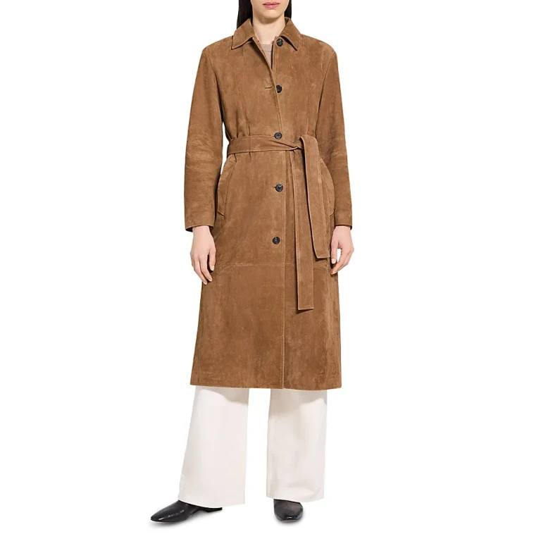 Theory Long Leather Coat