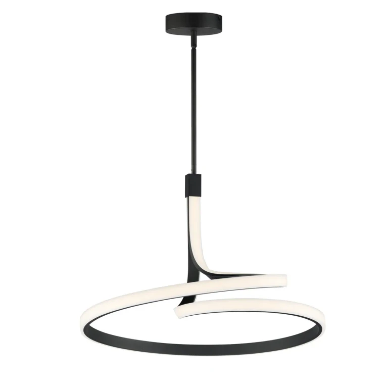 Black LED Pendant from the Serpentine Collection
