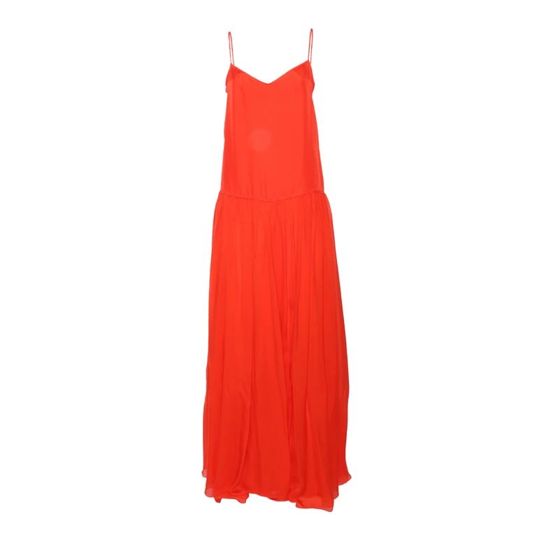 Forte Forte habotai silk dress Red Midi - Women