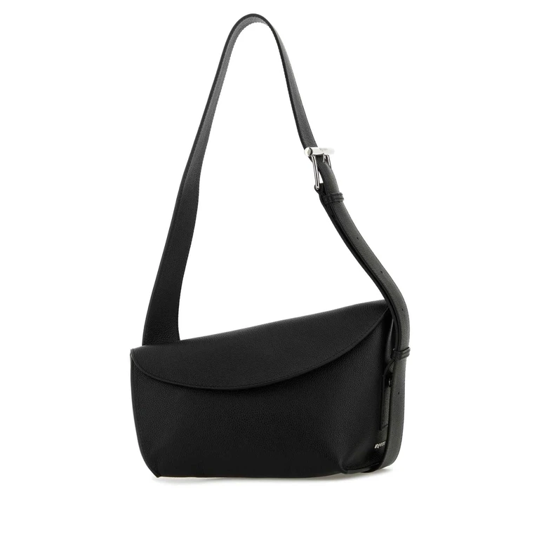 Alexander McQueen Black Large Sling T-bar Crossbody Bag
