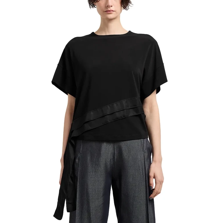 Emporio Armani Asymmetrical Trim Sweater