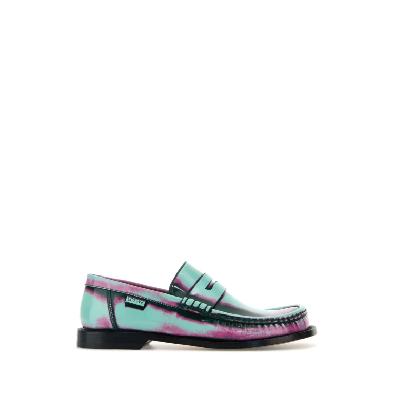 Loewe Multicolor Leather Campo Loafers
