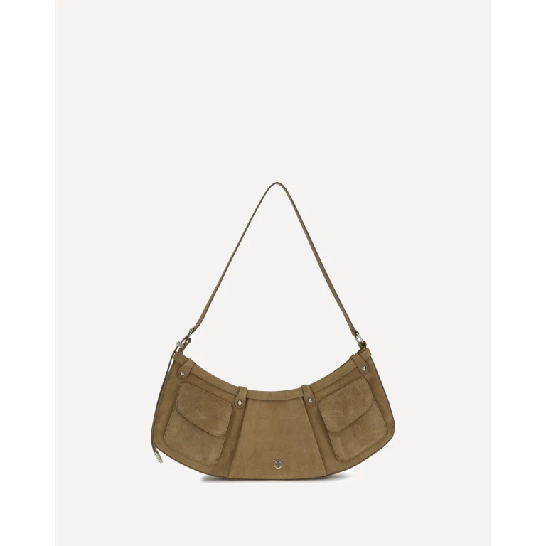 Bolso de hombro PINKO Large Pocket Body de ante