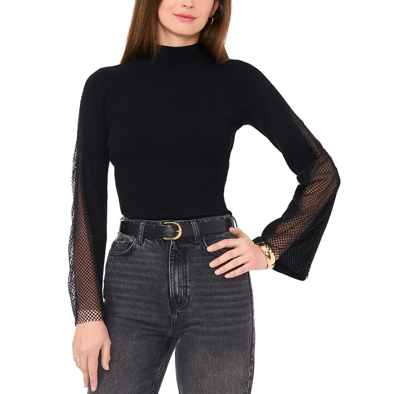 Vince Camuto Mock Neck Knit Top