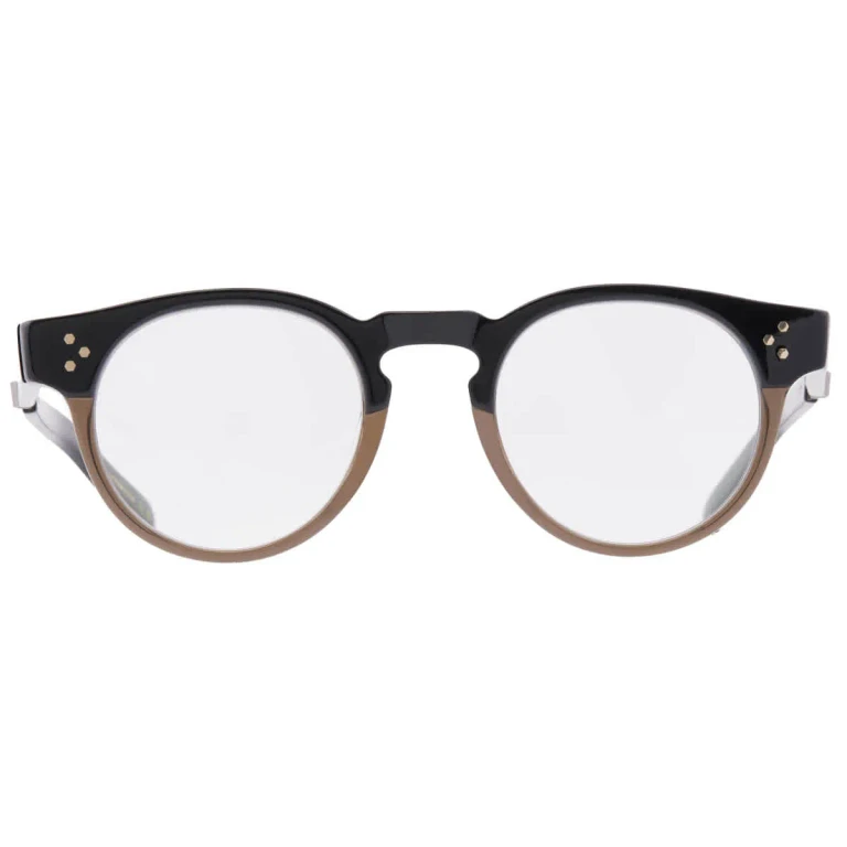 Mr. Leight KENNEDY C Demo Round Unisex Eyeglasses ML1017 STOL-GM 46