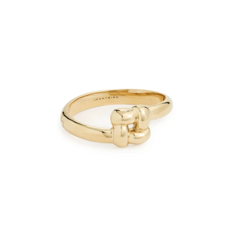 JENNY BIRD Woven Square Bangle High Polish Gold M