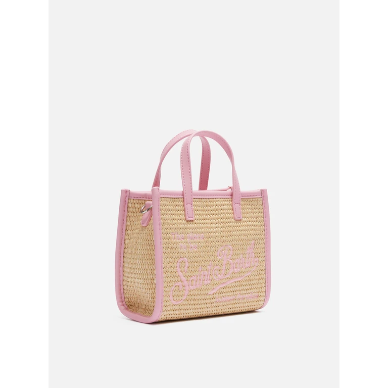 Mc2 Saint Barth Beige Vivian Mini Straw Handbag Bag - Unisex