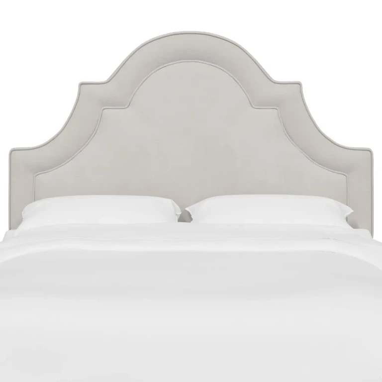 Jolie Velvet Light Gray Full Headboard - Skyline Furniture