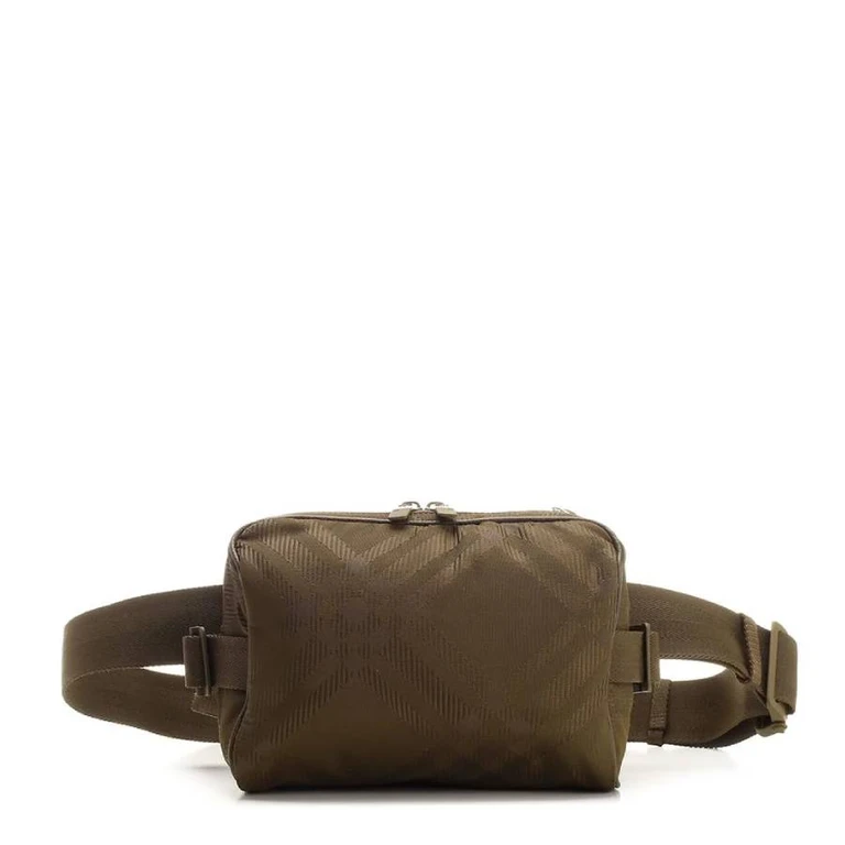 Burberry Mens Checkered Zipped Belt Bag