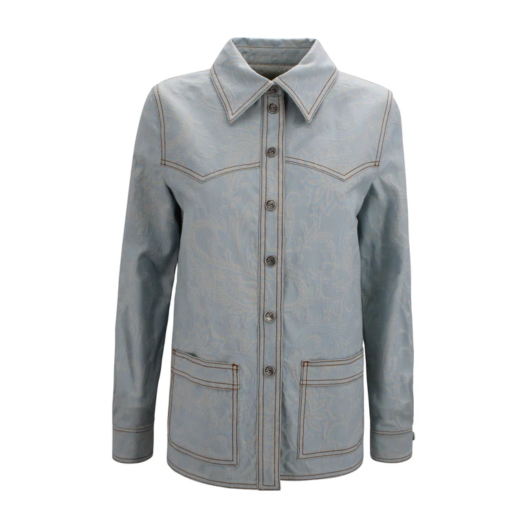 Etro Shirts Clear Blue Denim - Women