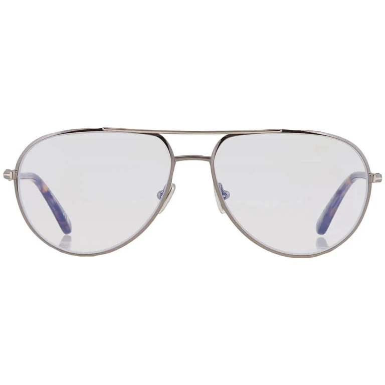 Tom Ford Blue Light Block Pilot Mens Eyeglasses FT5829-B 008 57