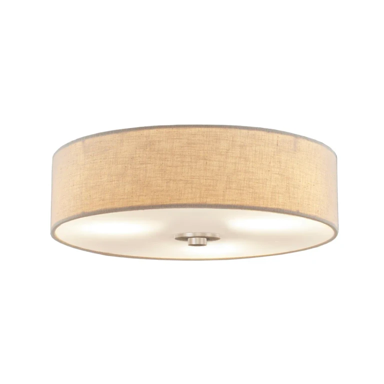Brushed Nickel LED Flush-Mount from the Textile Collection