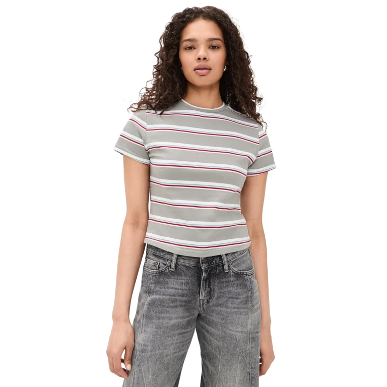 Lioness Loft Stripe Tee Ash XXS