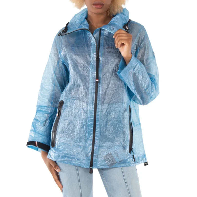 Moncler Ladies Day-namic Landry Crinkled Jacket - Bright Blue