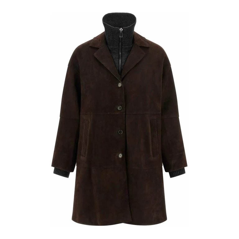P. A.R. O.S. H. Manteau Court - Marron