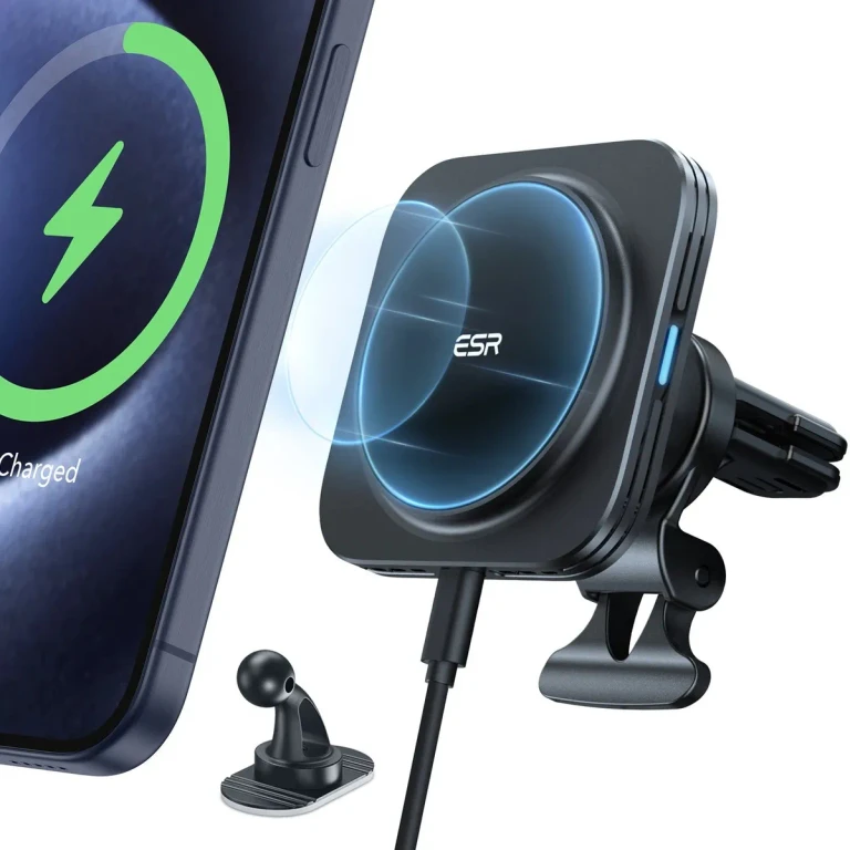 15W Magnetic Wireless Car Charger(Halolock) - Black - Black