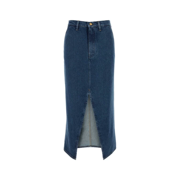 Jil Sander Denim Skirt Medium Exterior: Cotton Gonne - Women