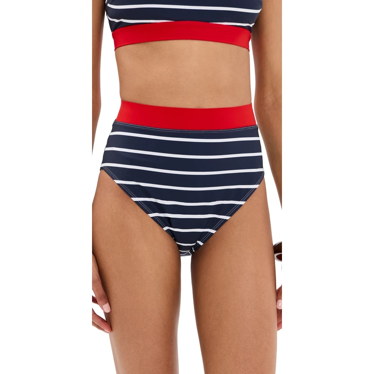 STYLEST DreamSculpt High Bikini Bottoms Navy/Blanc Stripe XS