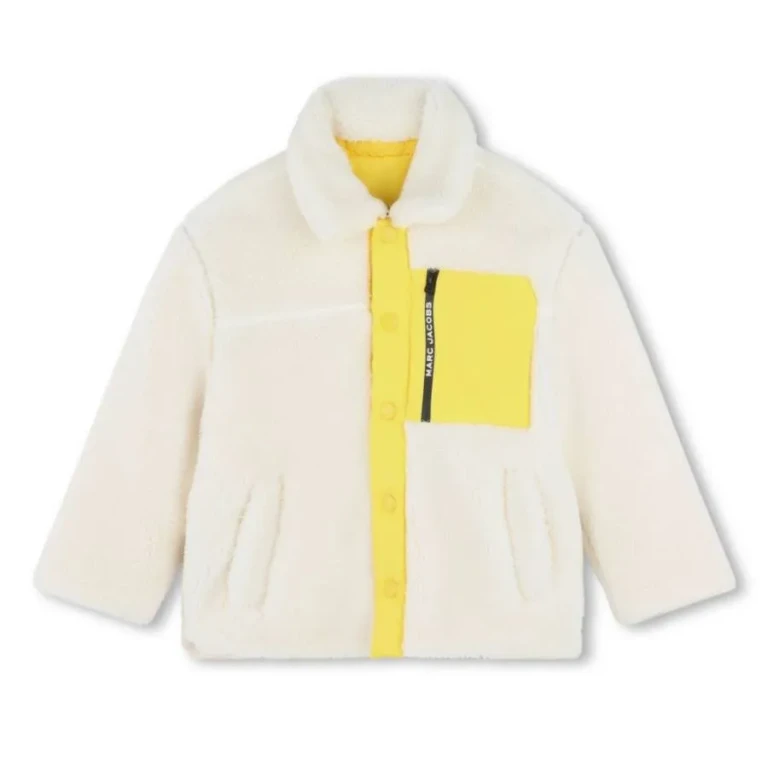 Little Marc Jacobs Kids Smiley Faux Fur Reversible Jacket