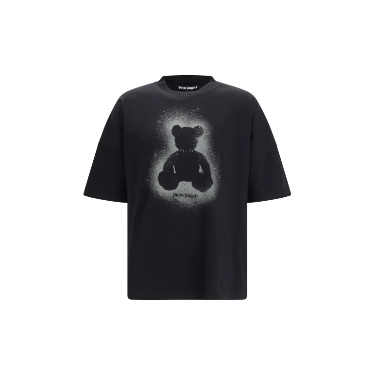 Palm Angels Curved Logo Cotton T-shirt