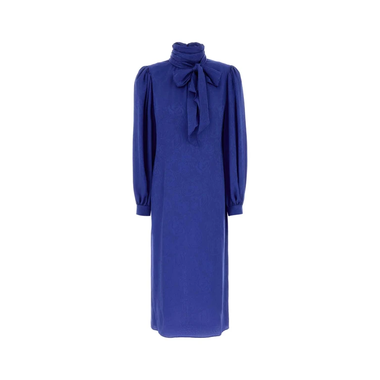 Gucci Blue Silk Dress Electricdeepblue Abiti - Women