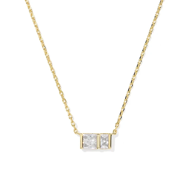 Kendra Scott Jamie Baguette Crystal Pendant Necklace, 16-19