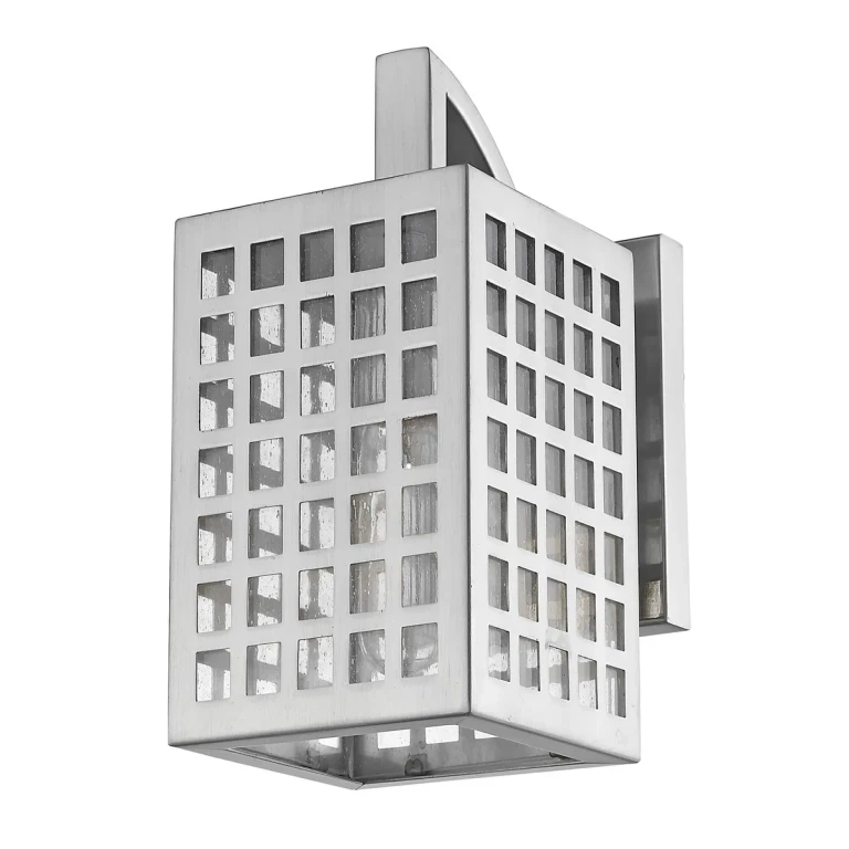 Satin Nickel One Light Wall Sconce from the Letzel Collection