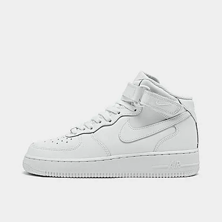 Big Kids Air Force 1 MId '07 LE Casual Shoes in White Size: 3.5