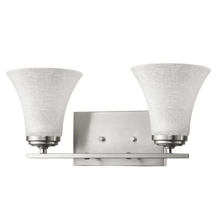 Satin Nickel Two Light Vanity from the Union Collection