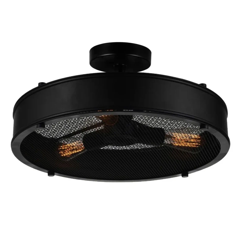 Black Three Light Flush Mount from the Tigris Collection