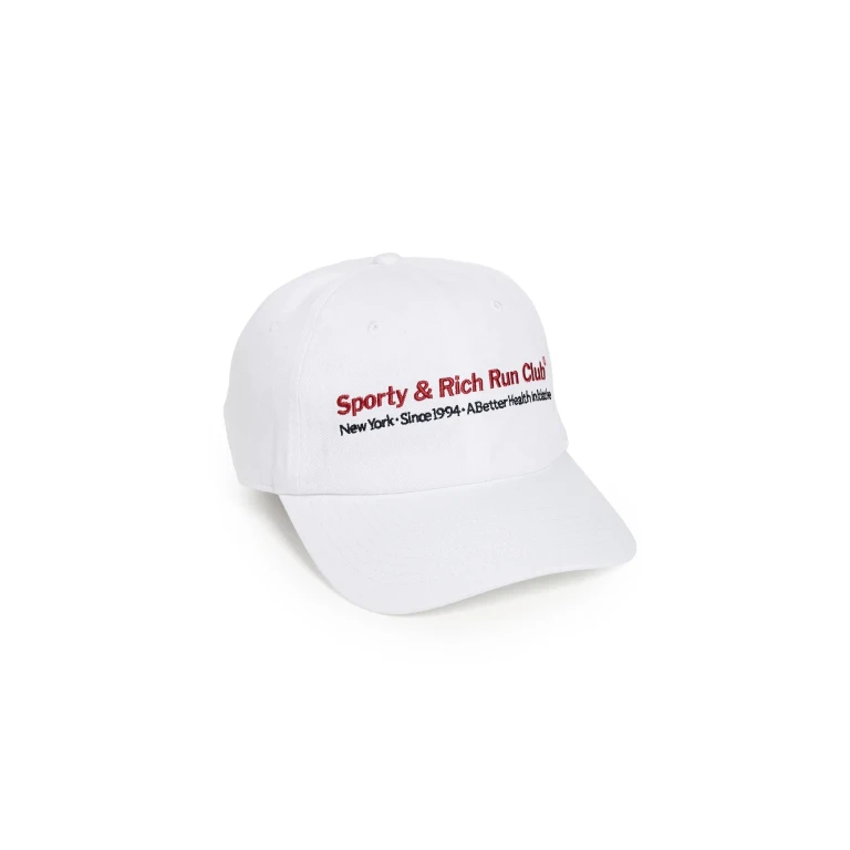 Sporty & Rich Run Club Hat White One Size