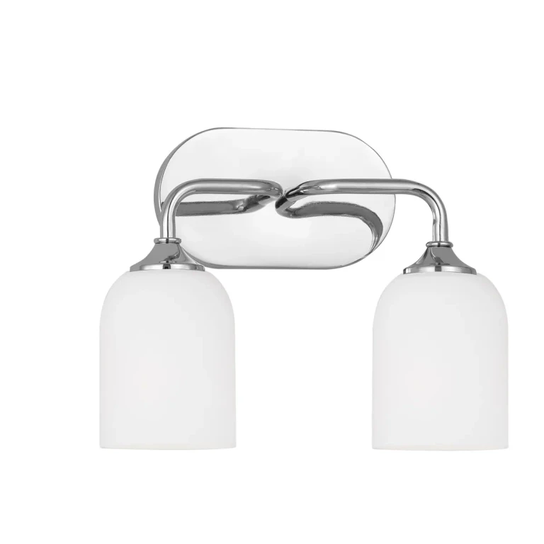 Chrome Bathroom Vanity Light from the Emile Collection