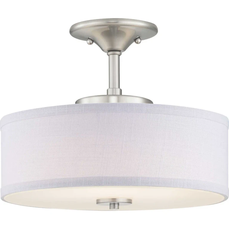 Brushed Nickel LED Semi-Flush from the Inspire Led Collection