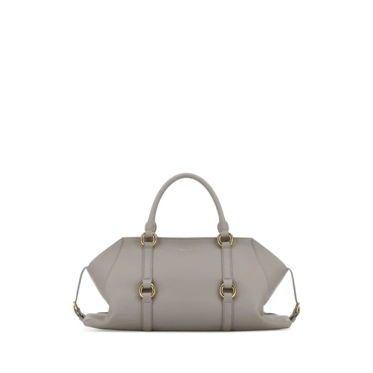 Alexander Mcqueen Grey Leather Medium Farringdon Handbag